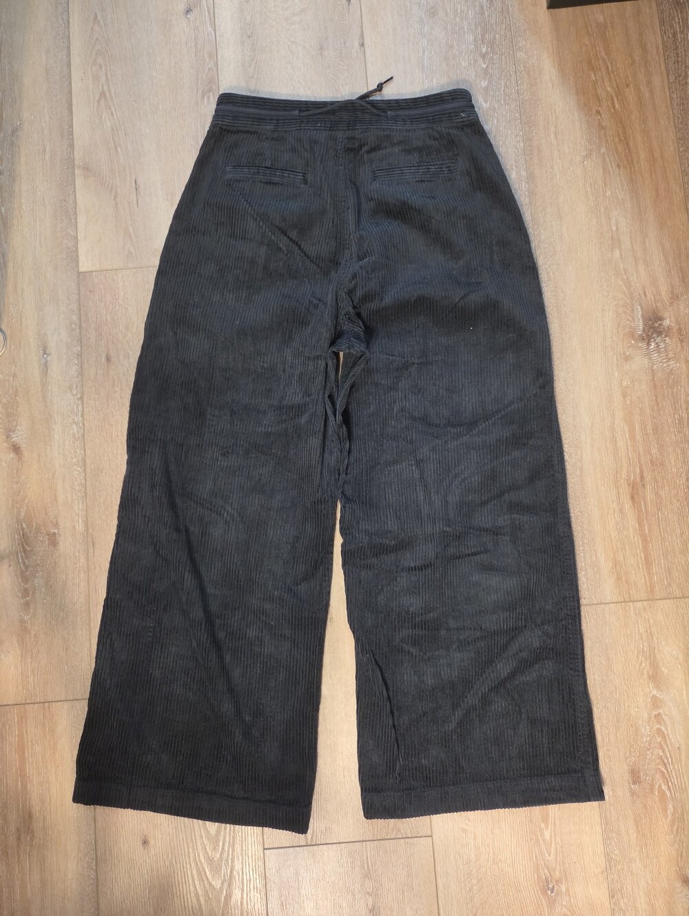 Converse Wide Leg Corduroy Skater Streetwear Pants Black US 30 - Picture 2 of 4